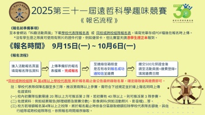 遠哲科學趣味競賽 《學校代表隊》報名流程